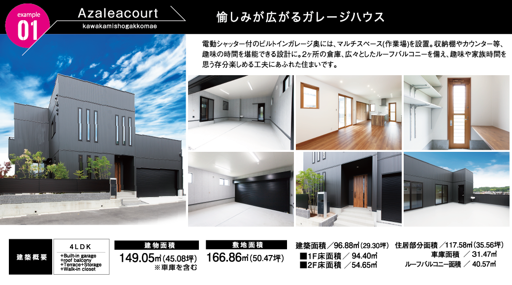 example01 愉しみが広がるガレージハウス